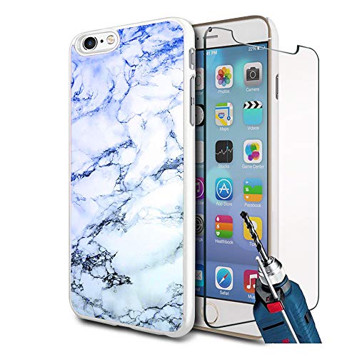 Dual Blue Marble Effect Design Hard Case Cover & Glass For Various Mobiles For Samsung Galaxy A3 2017