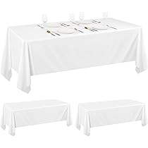 Lot De 6 Nappes Rectangulaires En Polyester Pour Tables De 1,8 M X