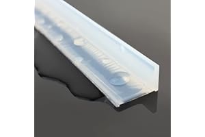 Adoture Sistema de retención de agua para umbral de ducha abatible La barrera de ducha mantiene el agua dentro del umbral (Tipo L Transparente, 2 M)