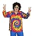 Produktbild Foxxeo 40129 | cooles 70er 80er Jahre Batikhemd Hippie Hemd für Erwachsene Karneval Fasching Party Gr. M - XXL, Größe:XL