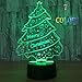 Produktbild WILRND 3D leuchtende visuelle Beleuchtung 7 Farbwechsel USB Akku Touch / / Touch Konsole Licht schönes Geschenk Home Decor (Weihnachtsbaum) - Urlaub Geschenke