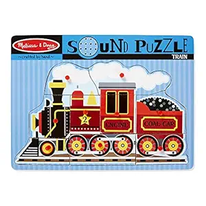 Melissa & Doug Personalized Train Peg Puzzle with Sound Effects (9 Piece)