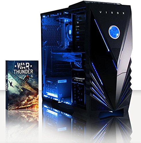 VIBOX Extreme 2 Gaming PC - 4,3GHz AMD FX Quad-Core CPU, GTX 1050 Ti GPU, Super, Multimedia, Hochleistung, Pascal, Desktop Gamer Computer mit Spielgutschein, Blau Innenbeleuchtung, lebenslange Garantie* (4,2GHz (4,3GHz Turbo) Superschneller AMD FX 4350 Quad-Core Prozessor CPU, Nvidia GeForce GTX 1050 Ti 4GB Grafikkarte GPU, 16GB DDR3 1600MHz RAM, 1TB (1000GB) SATA III HDD 7200rpm Festplatte, 85+ Netzteil, Vibox Tactician blaues Gaming Gehäuse, AM3+ Mainboard, Ohne Windows Betriebssystem)