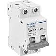 Heschen DC Miniature Circuit Breaker, HSB6C-DC, 2 Poles, DC500V 20A, Photovoltaic Circuit Breaker, for Solar PV System Solar Panels Grid System, 35mm DIN Rail Mounting