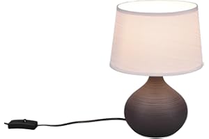 RL LIVE YOUR LIGHT Reality Leuchten r50371025 Martin, lampada da tavolo, Ceramica, E14, Cappuccino, 20 x 20 x 29 cm, marrone, 20 x 20 x 29 cm, E14