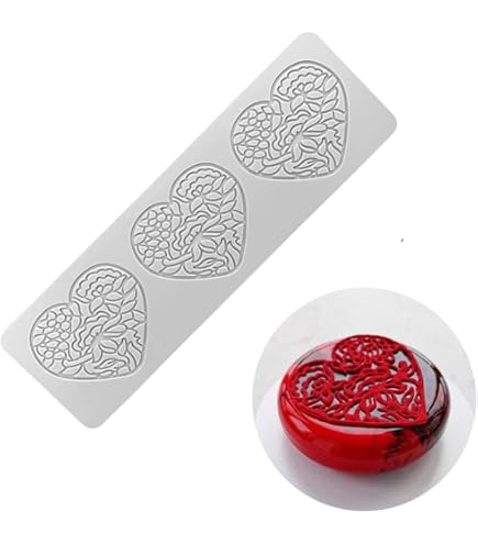 TUKE Silikonform Mit Hohlblättern & Herzen – BPA-frei, Hitzebeständig, Für Schokolade & Fondant