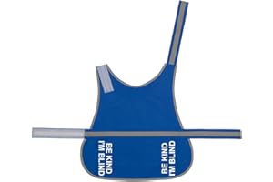 Spoilt Rotten Pets Small Size, Blue Adjustable Hi Vis Vest 'Be Kind I'm Blind', Blind Dog, Glaucoma, Cataracts Vision Impaired High Visibility Lightweight Coat Hi Viz (Small, Blue)