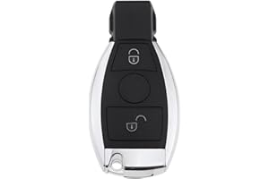 VGOL Carcasa de repuesto para llave remota de 2 botones compatible con Mercedes Benz Clase A (W169) B (W245) C/CL/CLK funda de plástico para llavero de coche