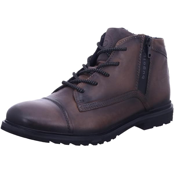 Bottes Bugatti Pour Homme Avec Doublure Froide - Modèle 321-apb30 En Gris Foncé - Taille 46, Bout Rond, Semelle Compensée