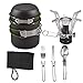 Produktbild Portable faltendes im Freien Camping Cookwares Utensilien Set Gasherd Ofen Brenner + Topf und Pan + Gabel Messer Löffel für Backpacking Picknick Wandern Camping