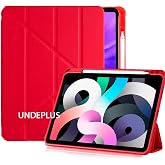 UnDePlus Samsung Galaxy Tab S11 11in&ccedil; 2025 ile uyumlu Kılıf Kalem B&ouml;lmeli Trifolding Case X736 X730 Kırmızı