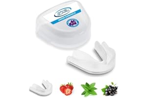 ‎GAME GUARD GAME GUARD – Hockey-Mundschutz für Kinder im Alter von 8, 9, 10, 11, 12, 13 Jahren. Mundschutz für Boxen, Rugby, Fußball, Taekwondo [Transparenter schwarzer Johannisbeergeschmack – 1 Stück]