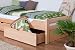 Produktbild Einzelbett / Stauraumbett "Easy Möbel" K1/1n inkl 2 Schubladen und 2 Abdeckblenden, 90 x 200 cm Buche Vollholz massiv Natur
