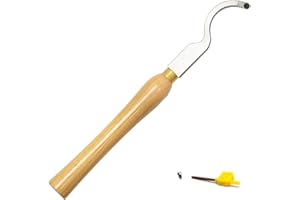 CDBP Swan Neck Hollower Woodturning Tool Carbide Tipped Lathe Chisel Tool Bar with Ci5 8.9mm Round Carbide Insert Cutter for Wood Hobbyist or DIY or Carpenter