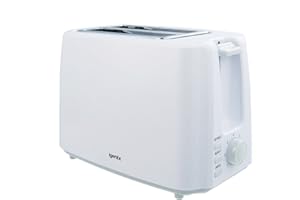 Igenix IG3011 2 Slice Toaster, Deep Slots and Adjustable Browning Control, Removable Crumb Tray for Easy Cleaning, Defrost and Reheat Function, 750 W, White