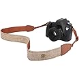 MoKo Camera Strap, Braided Cotton Canvas Neck Belt with Adjustable Shoulder Strap for All DSLR Digital Cameras Canon, Fuji, Nikon, Olympus, Pentax, Sony - Khaki