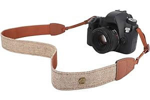 MoKo Tracolla Fotocamere Universali Fuji, Olympus, Panasonic, Pentax, Sony in Cottone Canvas Resistenza 10Kg, Cinturino Regolabile, Cinturino a tracolla per Videocamera