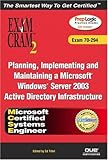 Image de Windows Server 2003 Active Directory Infrastructure: Exam Cram 2, 70-294