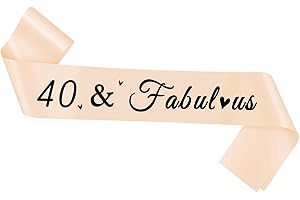 HISXIERNG 40th Birthday Decorations for Her Birthday Sash for Women Rose Gold Birthday Party Decorations Birthday Photo Party Props Wife Birthday Gifts for Her Friends Happy Birthday Aunt Party Accessories