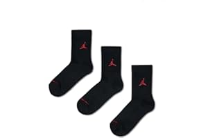 Nike Air Jordan Jumpman Crew Socks - Boys' Grade School (5-7 (Shoe 10C-3Y), Black)