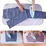 ALTA CALIDAD: la manta para planchar está hecha con un revestimiento de doble cara, relleno de algodón en el interior, resistente al calor y duradero, seguro, adecuado para planchas normales y de vapor.