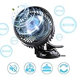 【2019 aktualisiert Saugnapf-Negativ-Ionen-Lüfter】Herstellung reaktivem Sauerstoff， mit mehreren Schutzfunktionen.Tvird Ventilator Auto passt auf alle Fahrzeuge mit 12 V Zigarettenanzünder，Kleine, tragbare, oszillierende Funktion, passend für die meisten der Familie Auto.