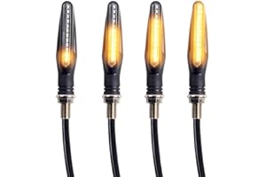 SFONIA 4pcs Indicateurs de Moto 12 LED Clignotants Lumières 12V Imperméable Universel pour Moto Scooter Quad Cruiser Off Road