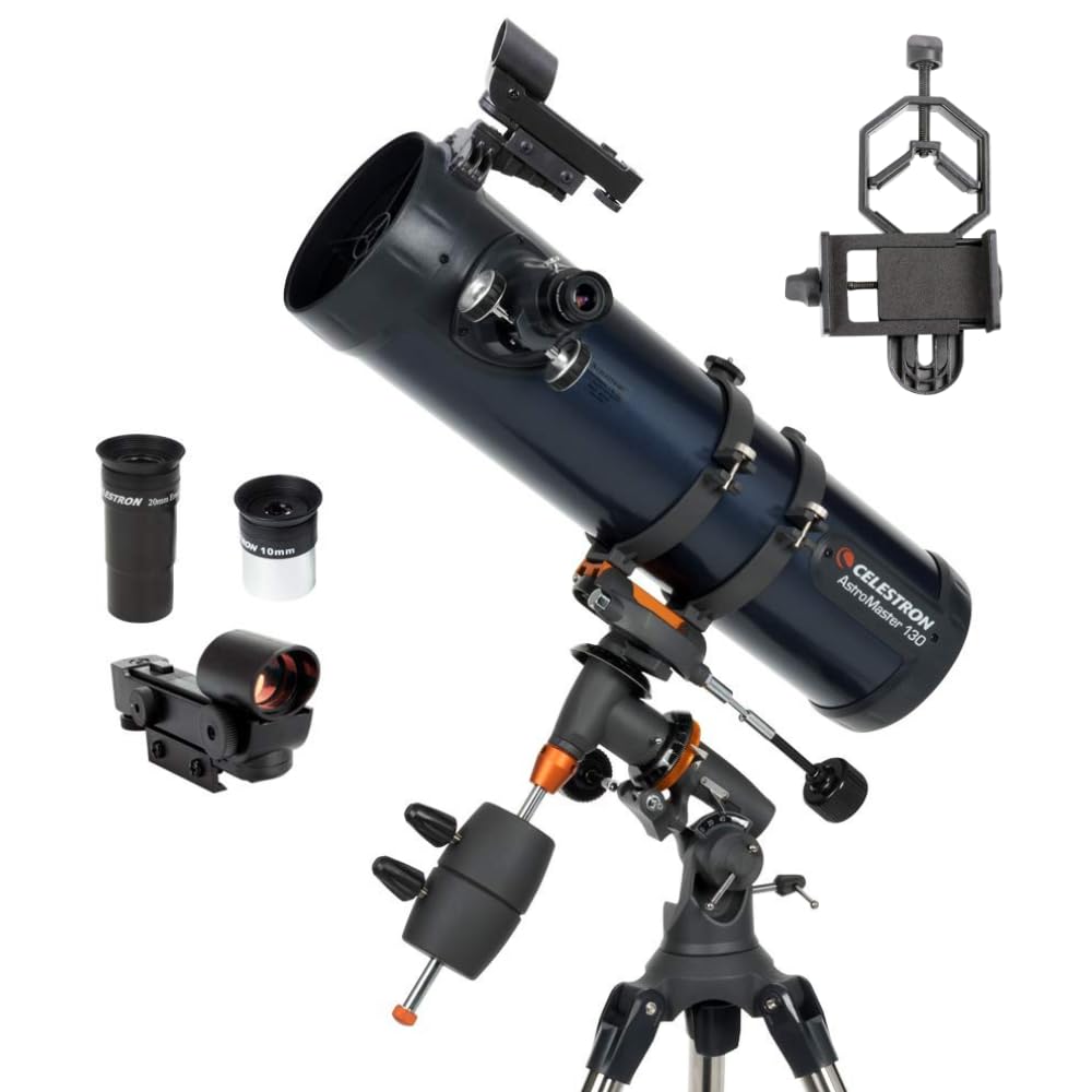 Celestron AstroMaster 130EQ Telescope with Smartphone Adapter
