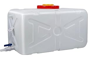 SPEGZ Reservoir eau Conteneur d'eau avec robinet 100l Seau d'eau portable Conteneur d'eau d'urgence Conteneur de stockage de collecte d'eau de pluie Utilisation en caravane, camping-car ou campin(Size:110L)