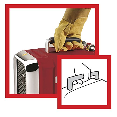 Honeywell HZ-510E Keramik-Heizlüfter in rot/Chrom, 1100/1800 Watt breiter Standfuß - 2