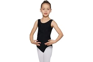 Mecceos Ballettanzug Mädchen Ballett Trikot Kinder, Ballett Body TanzBody Turnanzug Gymnastikanzug Trikot für Kinder Größe 110-160