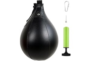 MOLIGIN Balle de Boxe Vitesse Poire entraînement Vitesse Balle Suspendus Sac de Frappe de Boxe pour Fitness balles de Frappe Noires