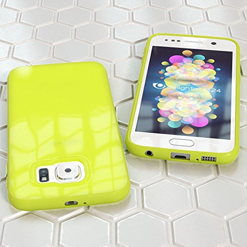 Samsung Galaxy S7 HÃ¼lle HandyhÃ¼lle von NALIA, Ultra-Slim TPU Silikon Jelly Case, DÃ¼nnes Cover Gummi SchutzhÃ¼lle Skin, Etui Handy-Tasche Backcover Bumper fÃ¼r Samsung S7 Smart-Phone - Neon GrÃ¼n Gelb