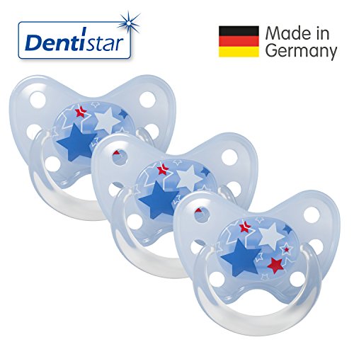 Dentistar® Silikon-Schnuller - Größe 3 ab 14 Monate - Nuckel zahnfreundlich & weich für Babys ab dem ersten Backenzahn | Standard