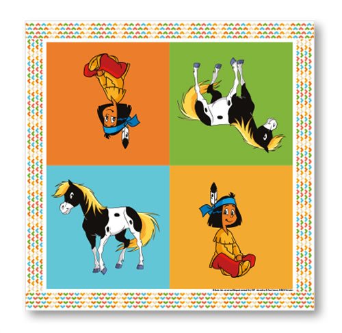 20 Servietten * YAKARI * für Kinderparty und Kindergeburtstag von DH-Konzept // Indianer Indianerjunge Sioux Kleiner Donner Napkins Papierservietten Party Set - 2