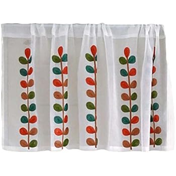 Amazon.de: Kurze Küchendecke Vorhang Kleine Fenster Halbe Cafe Vorhang