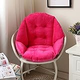 H.B.YE 40cm Coussin de Chaise Coquille Velours Douillet élastique Imperméable Fauteuil Chaise Paille Jardin Rose