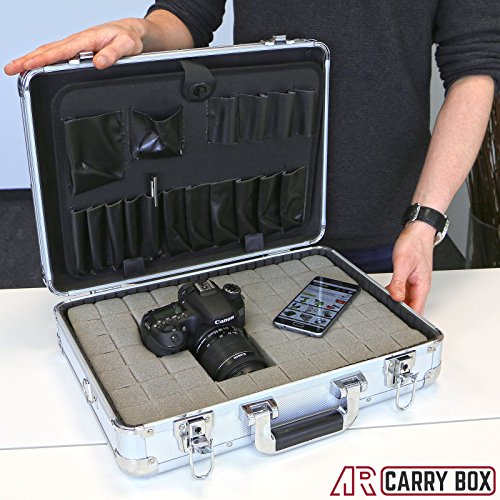 AR Carry Box® Alukoffer Werkzeugkoffer Aluminium Koffer leer (LxBxH) 430x330x140mm Farbe Alu/Silber - 4