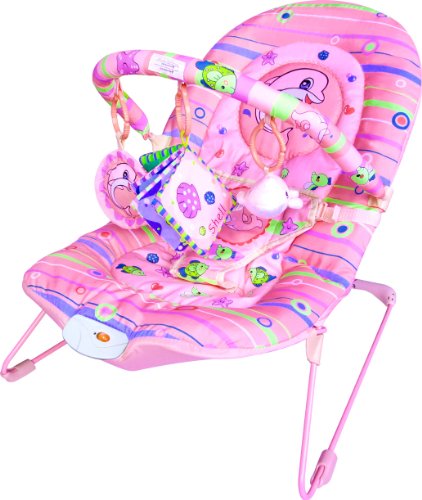 Baby Vibrating Musical Bouncy Chair, Bouncer Chair, Bouncing Chair Bright Pink