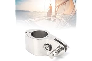 BORDSTRACT Hinged Jaw Slide, 25mm/1inch Stainless Steel 316 Jaw Slide Marine Hardware Fittings Tip Style Multi-Purpose Pipe Clamps and Hose Clamps, Yacht Tube Rail Accessories for Yachts, Boats, Kayaks