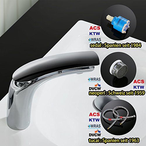 Homelody Wasserhahn Einhebelmischer Bad Mischbatterie Chrom Waschbecken Armatur Waschtischbatterie Waschtischarmatur Badarmatur - 3