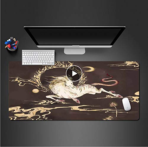 Preisvergleich Produktbild Sxkdyax Mauspad Schwarzweiss-Maus-Tier-Auflage-Pers5o... Verschluss-Rand-Computer-Maus Pad-80CMX40CM