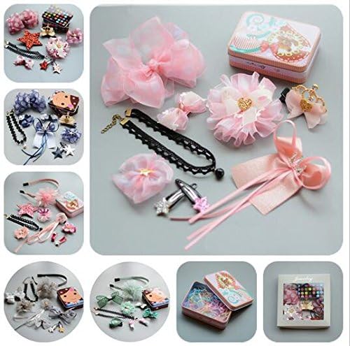 WasonD 10pcs Babies and Girls Hair Clips Kit Party Supplies Fashion Hair Stying Tools - Jumbo Pastel Collection Clips Clasps Ropes Headdress Decorations (Pink 10pcs)