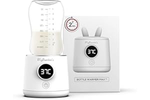 MyBambini's MAX™ Calentador de biberones portátil para bebé, calentador de biberones para bebé, calentador de leche materna, calentador de biberones USB, para coche, avión, compatible con SUAVINEX y