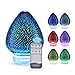 Produktbild 3D Umweltschutz Glas Bunte Lichter Aroma Luftbefeuchter, 120 ml Pfirsiche mit Fernbedienung Kalter Nebel Aromatherapie Humidifier Diffuser, Duftlampe