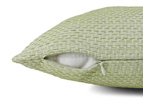 Doppelpack zum Sparpreis – Kissenhülle Rio – moderne Wohndekoration von Trend Collection in elegantem Design – erhältlich in 12 modischen Farben und 3 Größen, 60 x 60 cm, lime - 5