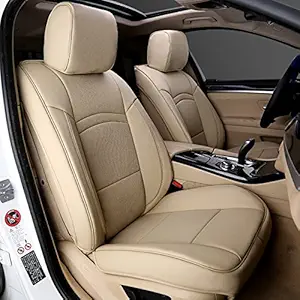 3D FRONTLINE Platinum Series PU Leather Car Seat Cover for Hyundai Elite i20 (Beige)