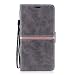 Produktbild IJIA Hülle für ASUS Zenfone Live ZB501KL Mode Elegant Rein Grau Flip Case Leder Cover PU Lederhülle Schutzhülle Ledertasche mit Zusatzfunktionen Card Slot Schale Tasche