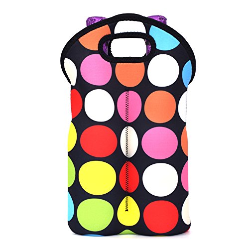 Zoresyn Weinflasche-Taschen aus Neopren Double-Flasche Champagne/Wasser / Bier-Tasche Wein Einkaufstasche Tragetasche
