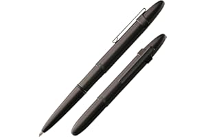 Fisher Space Pen Bullet 400BCL Kugelschreiber (Schreibt im Weltall, unter Wasser und bei extremen Temperaturen) Schwarz Matt mit Clip